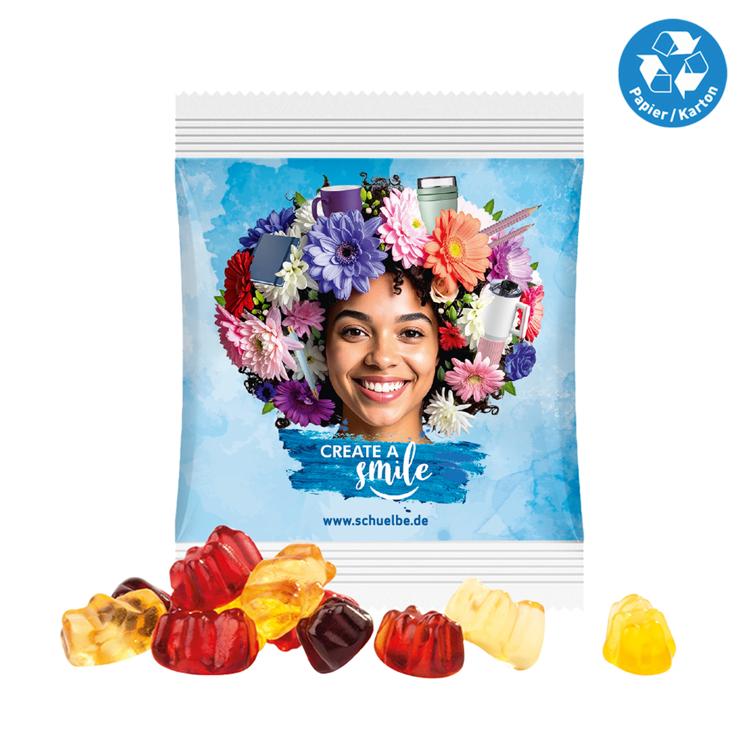 Fruchtgummi in recyclingfähiger Verpackung