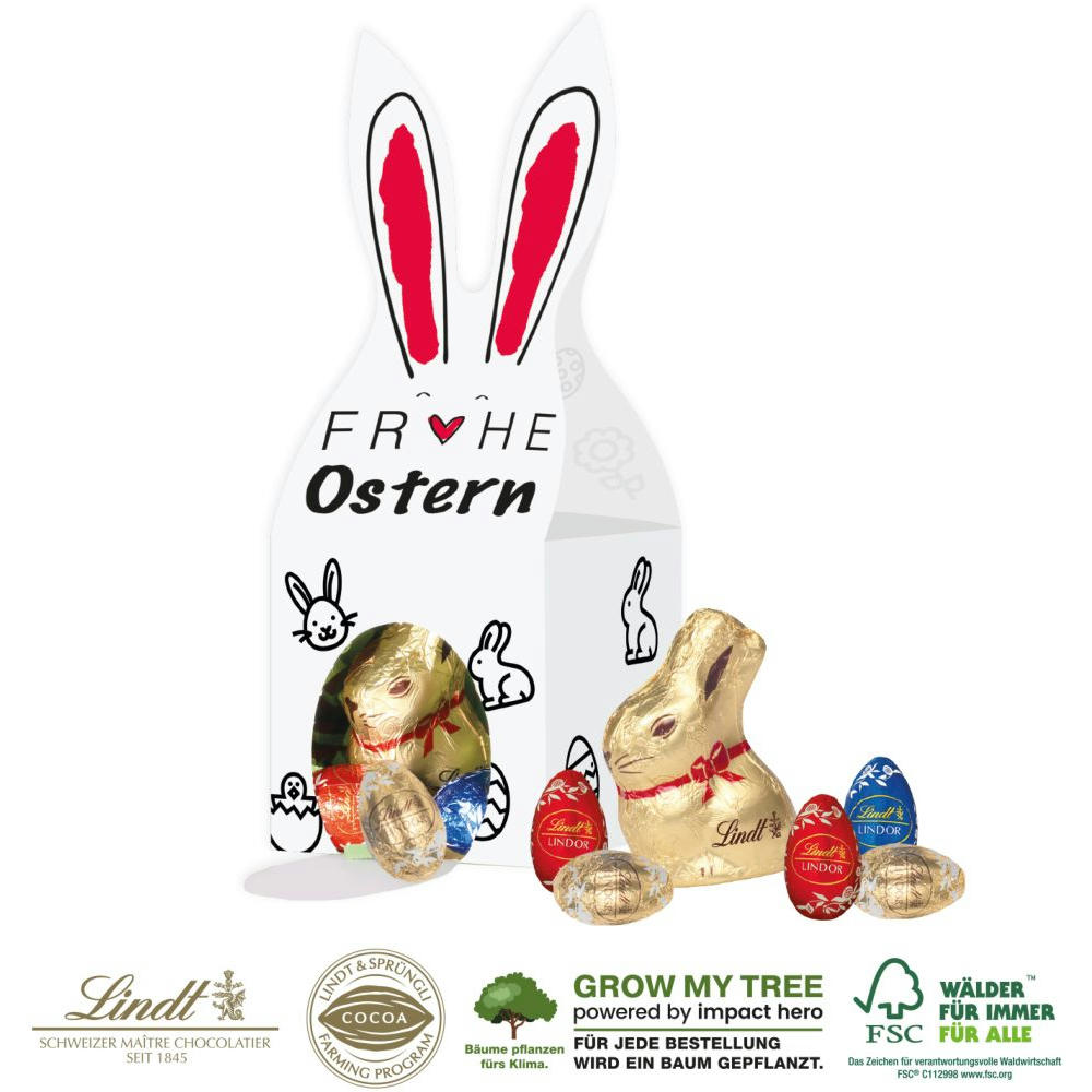 3D PRÄSENT HÄSCHEN MIT LINDT SCHOKOLADE