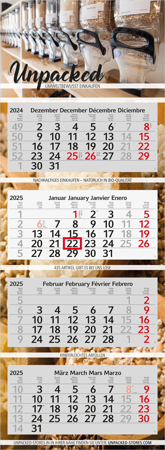 4-Monats-Wandkalender "Profil 4 "