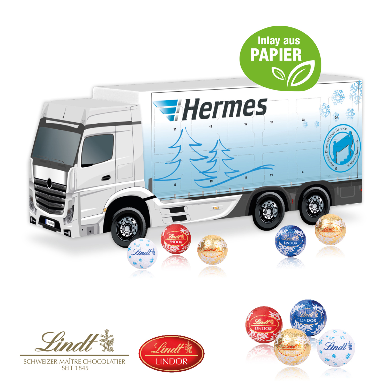 LINDT 3D Adventskalender „Transporter“ Organic