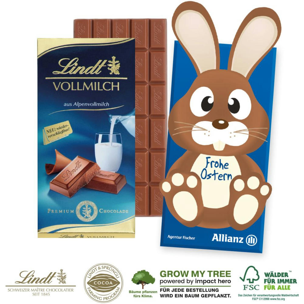 LINDT SCHOKOLADENTAFEL „OSTERHASE”